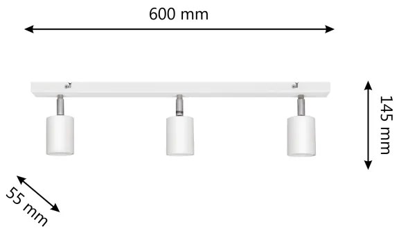 LED Bodové svietidlo TUNE 3xGU10/4,8W/230V biela
