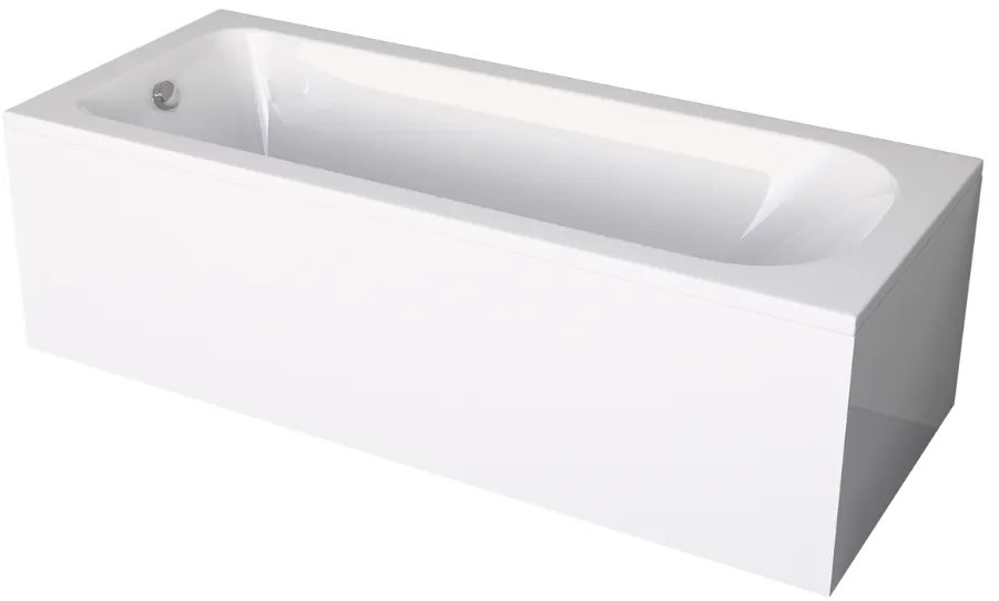 Gamma Oval, akrylátová vaňa 150x70x40 cm, biela lesklá, GMA-WAN-OS-15070