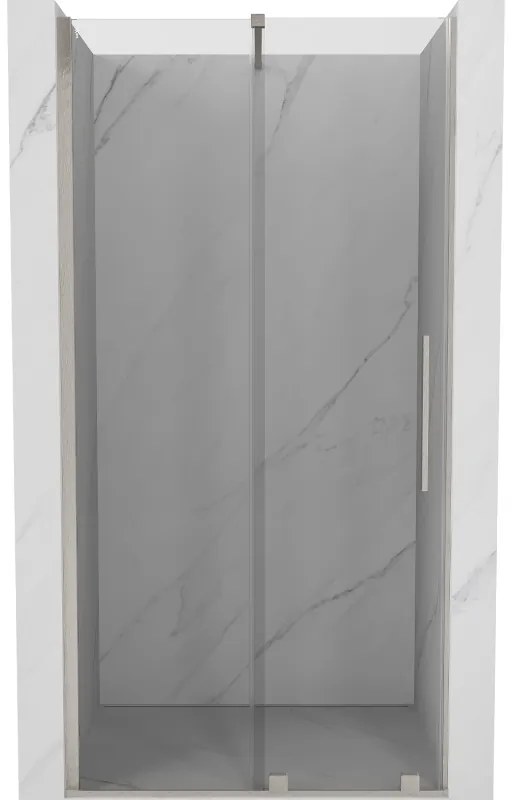 Mexen Velar, posuvné sprchové dvere do otvoru 90 cm, 8mm číre sklo, brúsená oceľ, 871-090-000-01-97