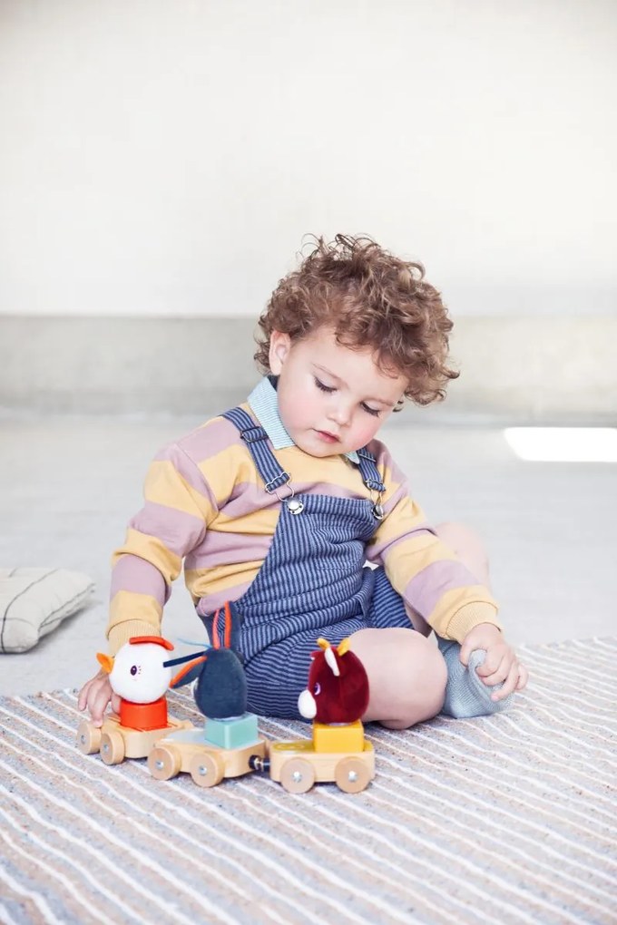 Lilliputiens - súprava 3 drevených autíčok - Farma