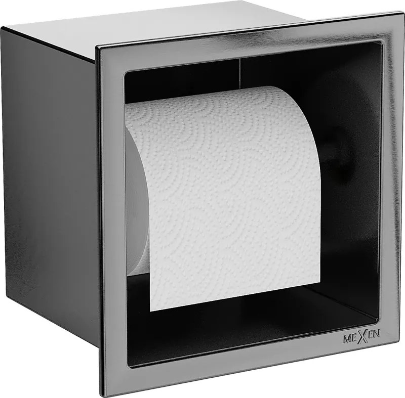 Mexen X-Wall-P držiak na toaletný papier, kartáčovaný gun gray - 19E3