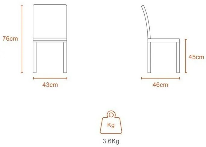 Flap skladacia stolička Night 43 x 46 x 76 cm