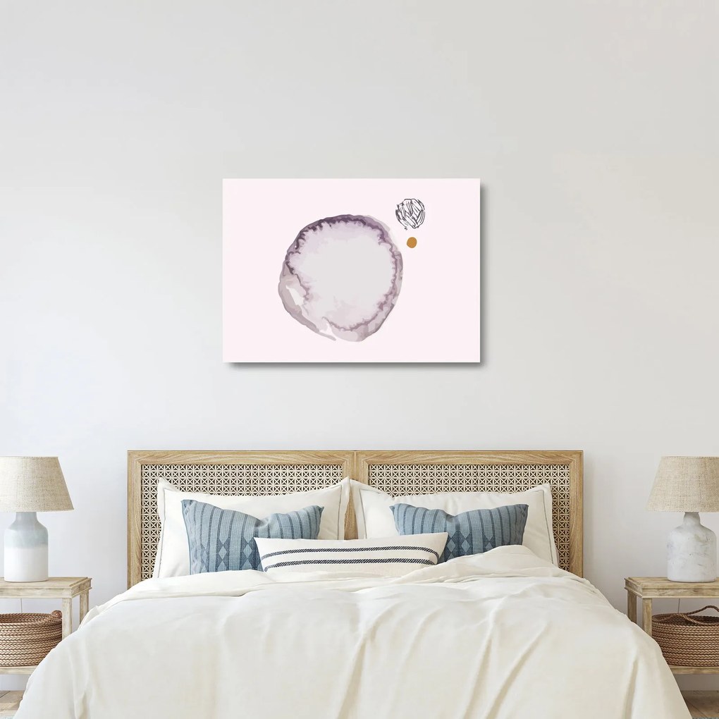 Sklenený obraz - Fialový minimalizmus N⁰4 (70x50 cm)