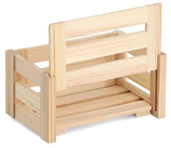 Zeller Present Drevená bednička MONTY, úložný drevený box 30 x 40 x 15 cm