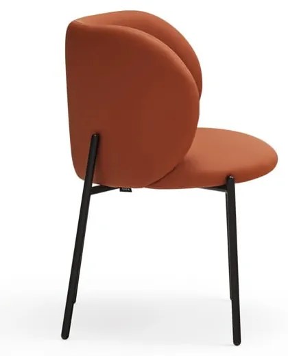 Oranžové čalúnené jedálenské kreslá v súprave 2 ks Mogi – Teulat