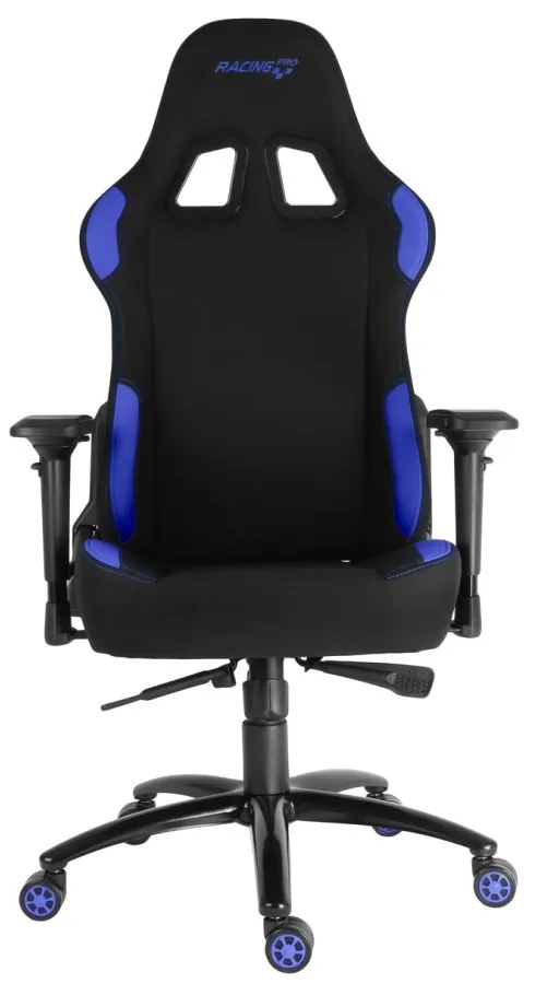 Herná stolička Neoseat GAMER TEX — látka, čierna / modrá, nosnosť 130 kg