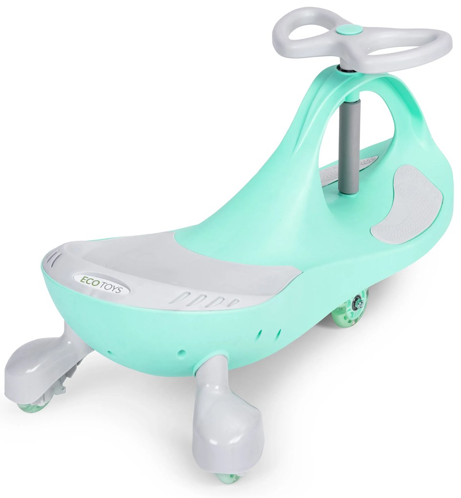 Detské odrážadlo s LED kolesami, zelené, ECOTOYS