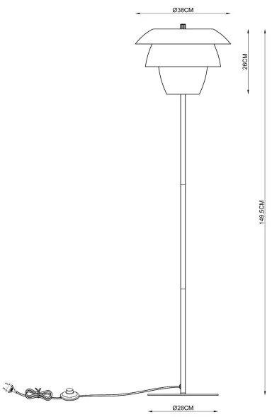 Lucide 05729/01/30 - Stojacia lampa JERICHO 1xE27/40W/230V