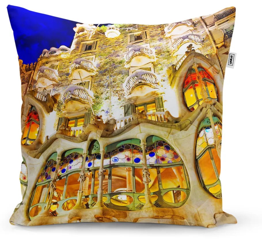 Sablio Vankúš Barcelona Gaudi Casa Batllo 1 - 40x40 cm