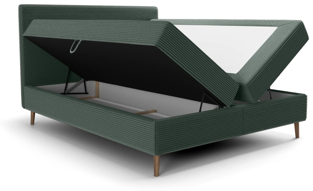 Jednolôžková posteľ 120 cm Napoli Bonell (zelená) (s roštom, s úl. priestorom). Vlastná spoľahlivá doprava až k Vám domov. 1082435