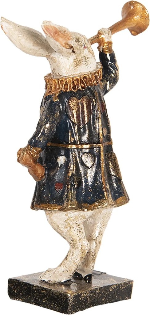 Dekorácia králik s trumpetu - 8 * 4 * 12 cm
