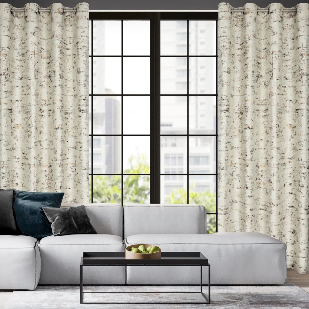 ZATEMŇOVACÍ ZÁVES NA KRÚŽKOCH TAMI 140X250 CM KRÉMOVÁ