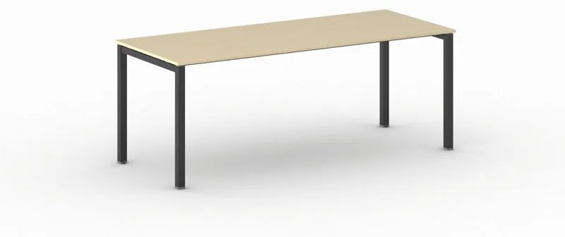 Stôl Square s čiernou podnožou 2000 x 800 x 750 mm, buk