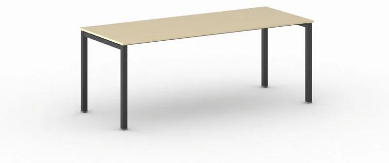 Stôl Square s čiernou podnožou 2000 x 800 x 750 mm, orech