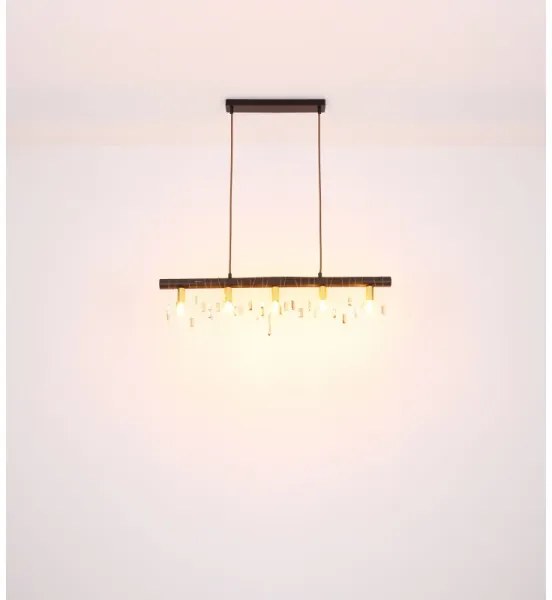 Globo 15532-5HB - Závesný luster na lanku KIRA 5xE14/40W/230V čierny