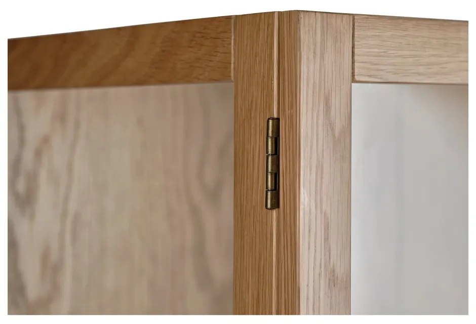 Vitrína z dubového dreva v prírodnej farbe 88x140 cm Elba – Unique Furniture