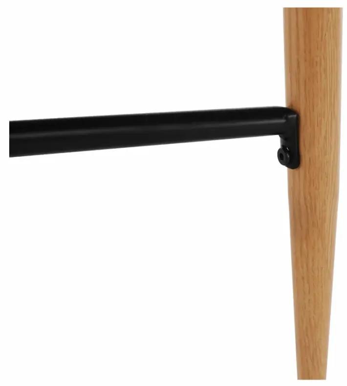 Barový stôl, čierna/dub, priemer 60 cm, IMAM