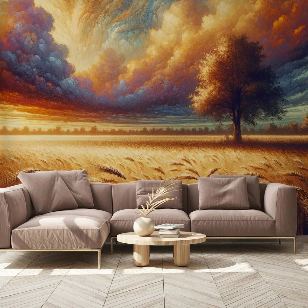 Fototapeta - Strom na poli (147x102 cm)
