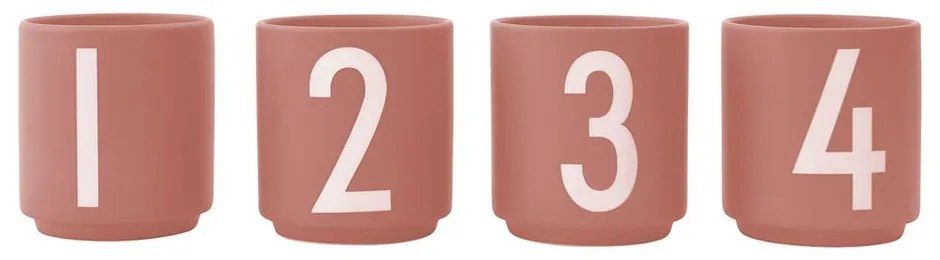 Porcelánové svietniky v súprave 4 ks Mini - Design Letters