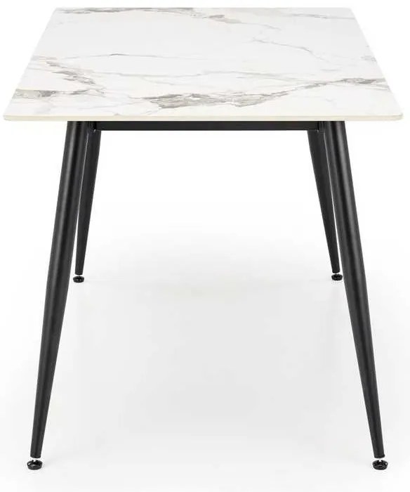 Jedálenský stôl Webster 140 cm, mramor / čierna