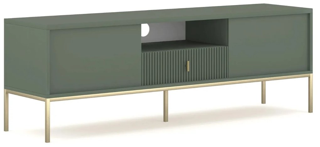 TV skrinka Militaba (zelená + zlatá) . Akcia -20%. Vlastná spoľahlivá doprava až k Vám domov. 1129025