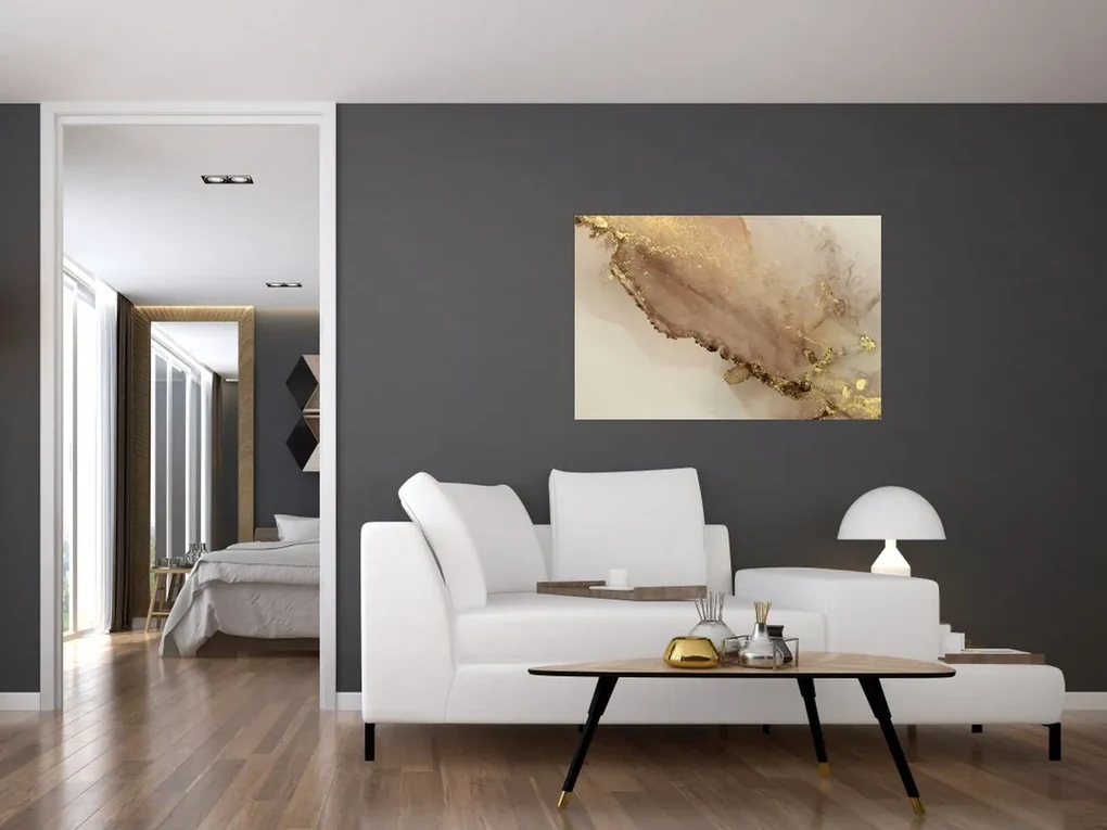Obraz - Zlaté trblietky (90x60 cm)
