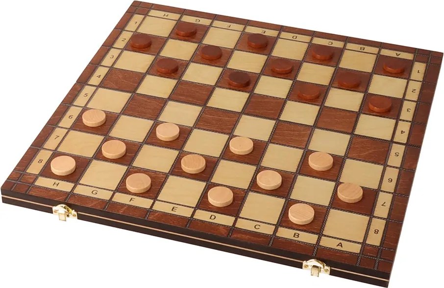 ČistéDrevo Drevené šachy 3 v 1 - 49 x 49 cm