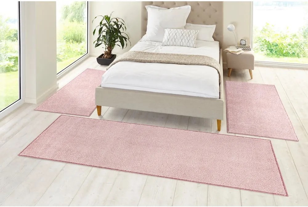 Ružový koberec Hanse Home Pure, 80 × 150 cm