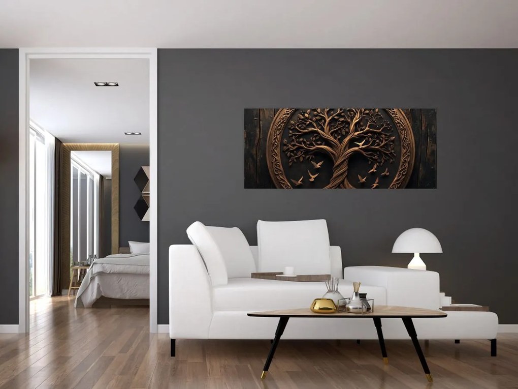 Obraz – Drevený strom života (120x50 cm)