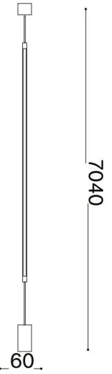 Ideal Lux - LED Stojacia lampa FILO LED/14W/230V 3000K CRI 90 čierna