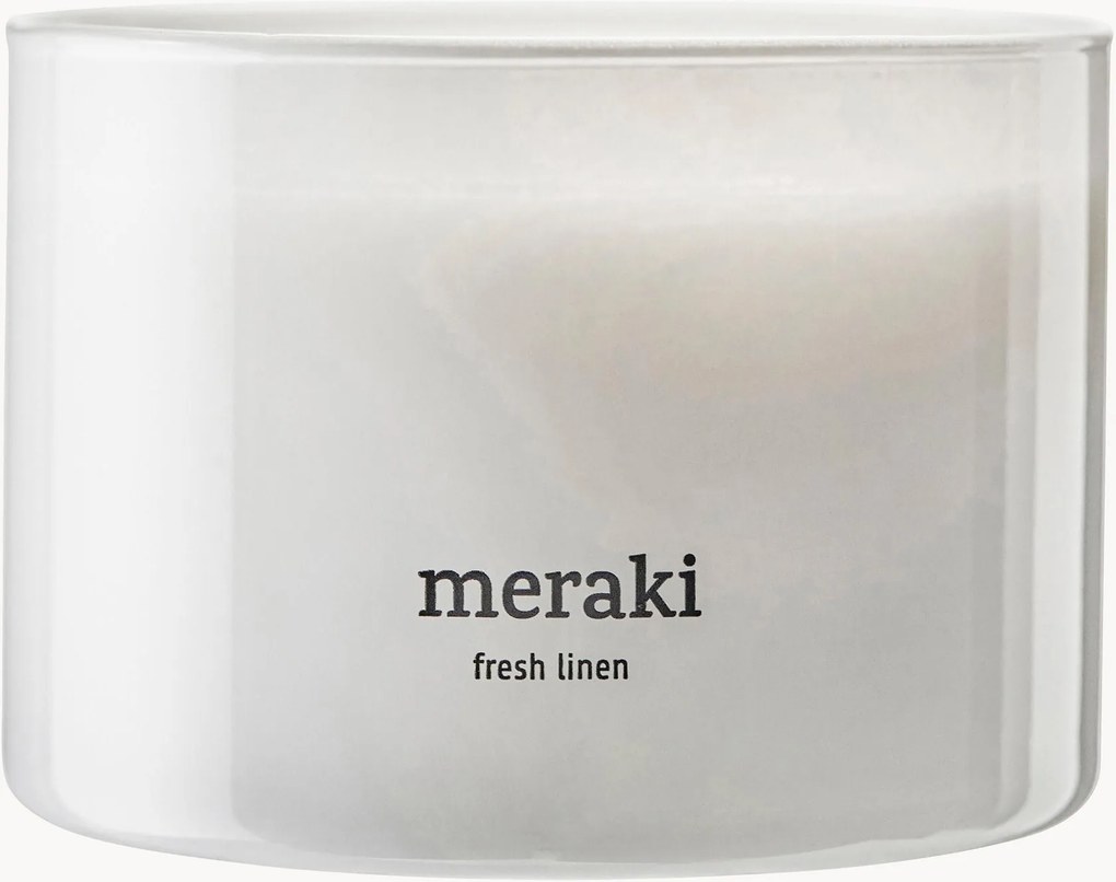 Trojknôtová vonná sviečka Fresh Linen (Jasmine & Rose)