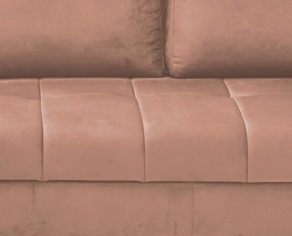 Rohová sedacia súprava Paris, lososová látka, ľavý roh