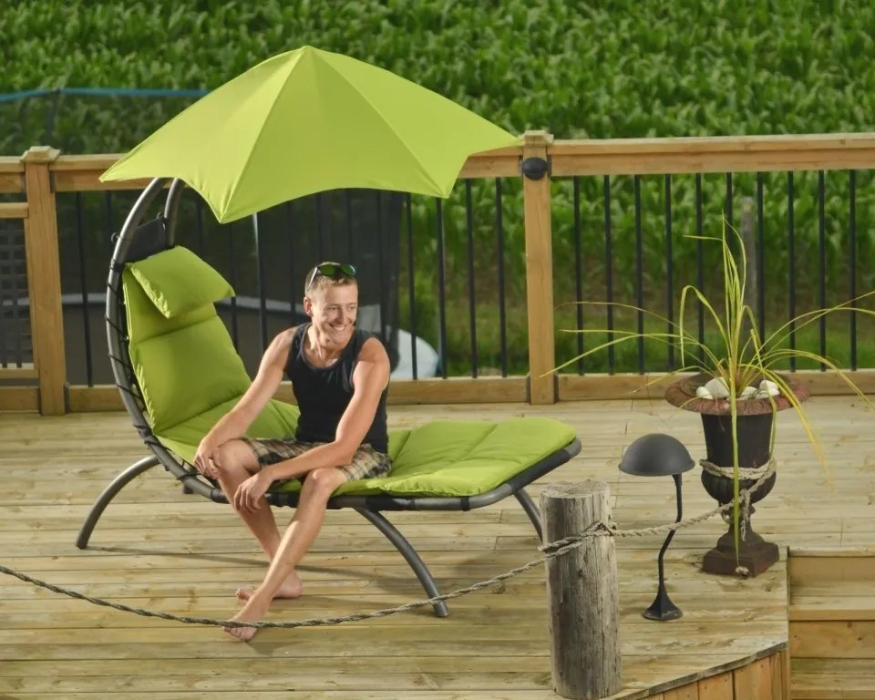 Vivere Záhradné lehátko Dream Lounger Zelená