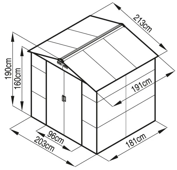 G21 Záhradný domček G21 GAH 407 - 213 x 191 cm, béžovo šedý