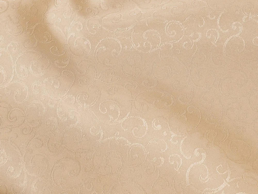 Biante Teflónový okrúhly obrus TF-092 Ornamenty - béžová light Ø 70 cm