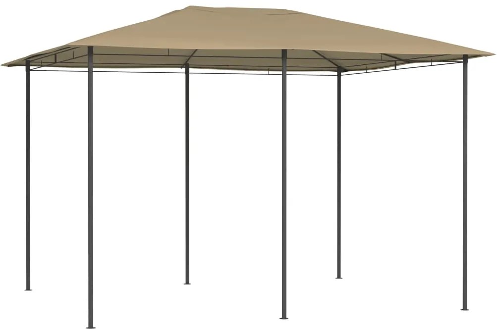 vidaXL Altánok 3x4x2,6 m sivohnedý 160 g/m²
