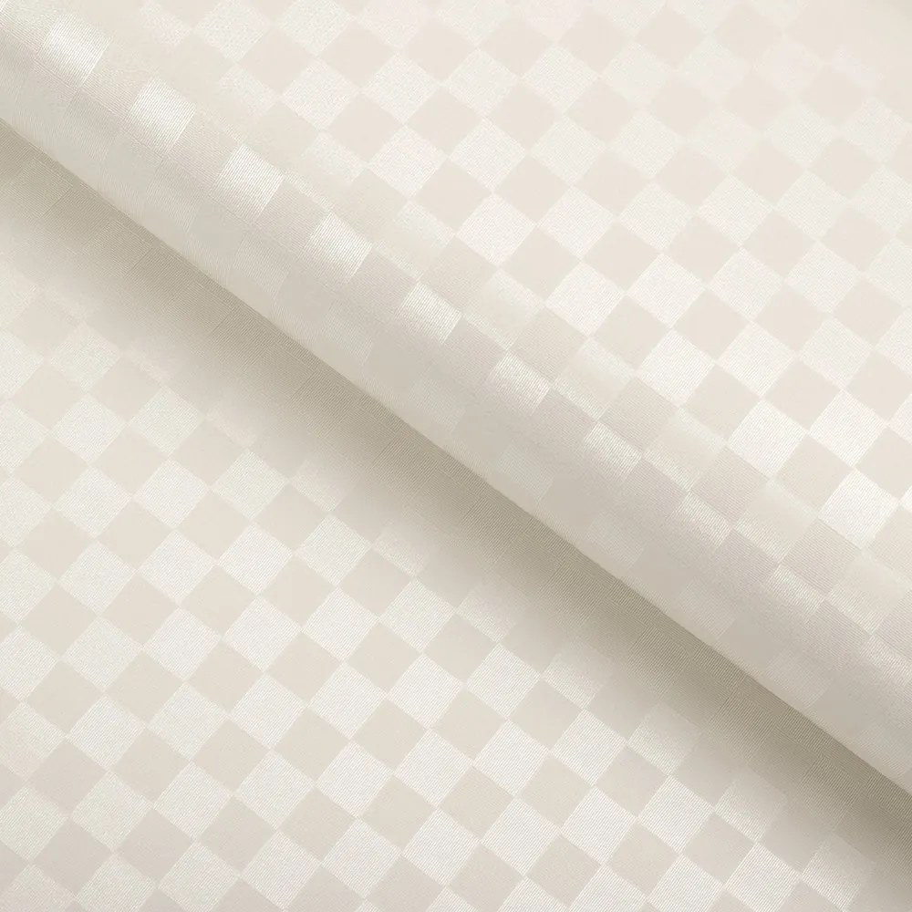 PVC obrus Krémové šrafované kocky PV-127 - metráž š. 140 cm