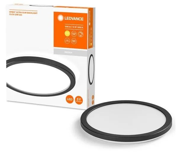 Ledvance - LED Stmievateľné stropné svietidlo ORBIS LED/15W/230V čierna