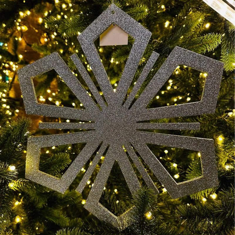 DECOLED Vločka II, pr. 120 cm, stříbrná