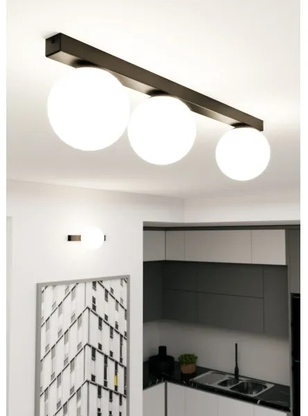 Stropné svietidlo FIT 3xE14/10W/230V čierna/biela