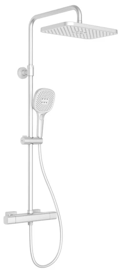 KFA Armatura 5756-910-44 - Sprchová sada s termostatickou batériou MALAGA biela