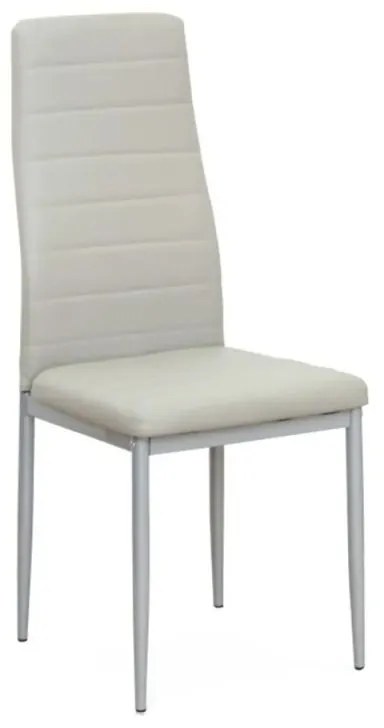 Stolička s moderným a jednoduchým dizajnom svetlosivá ekokoža