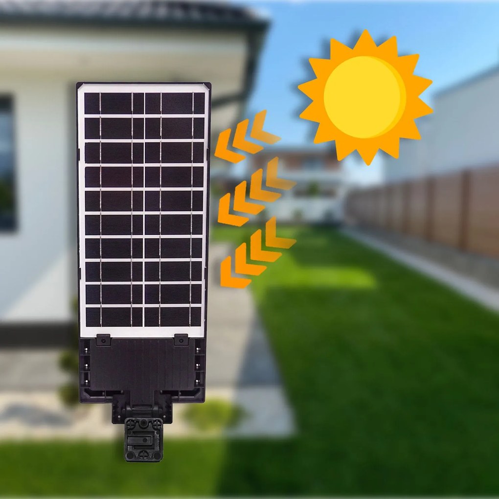 Toolight Toolight, záhradná LED solárna lampa so snímačom pohybu a diaľkovým ovládaním RSL017, čierna, OSW-10247