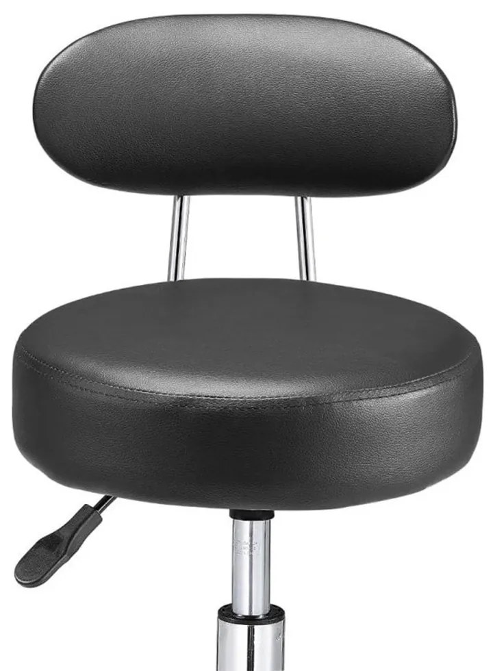 Kozmetická stolička s opierkou, čierna