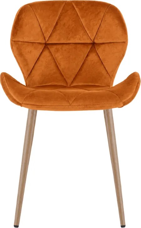 Jedálenská stolička MANGO VELVET, terakotová