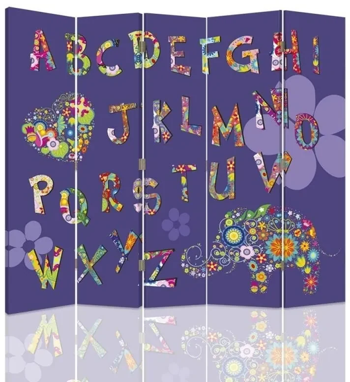 Gario Paraván Abeceda pre deti Rozmery: 180 x 170 cm, Prevedenie: Otočný paraván 360°