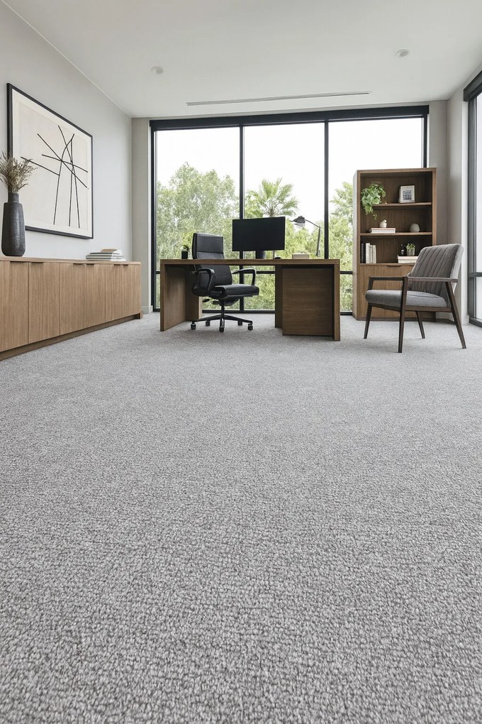 Condor Carpets, Koberec metráž Extreme 74, na mieru, šíře 4m, šedá, ab (mriežka), chodba / predsieň