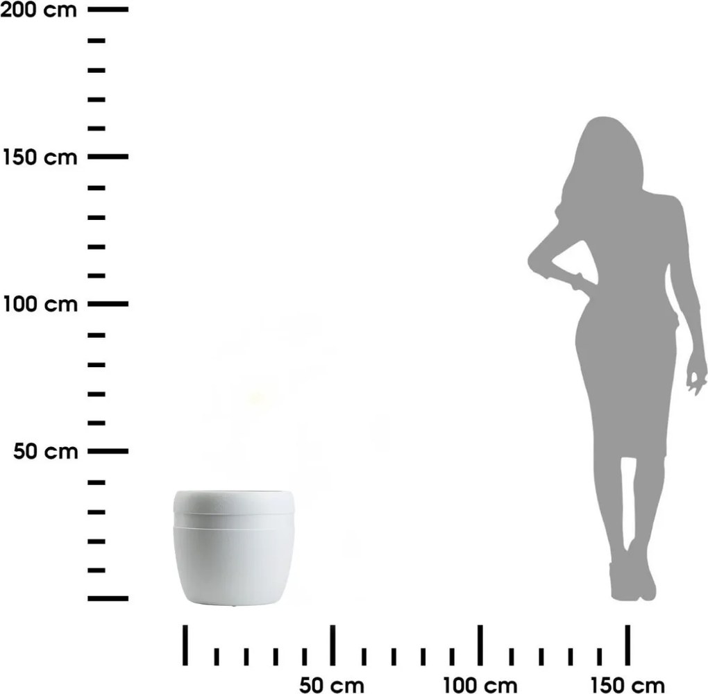 PLASTOVÝ KVETINÁČ LUNA CLASSIC 33X30 CM BIELA