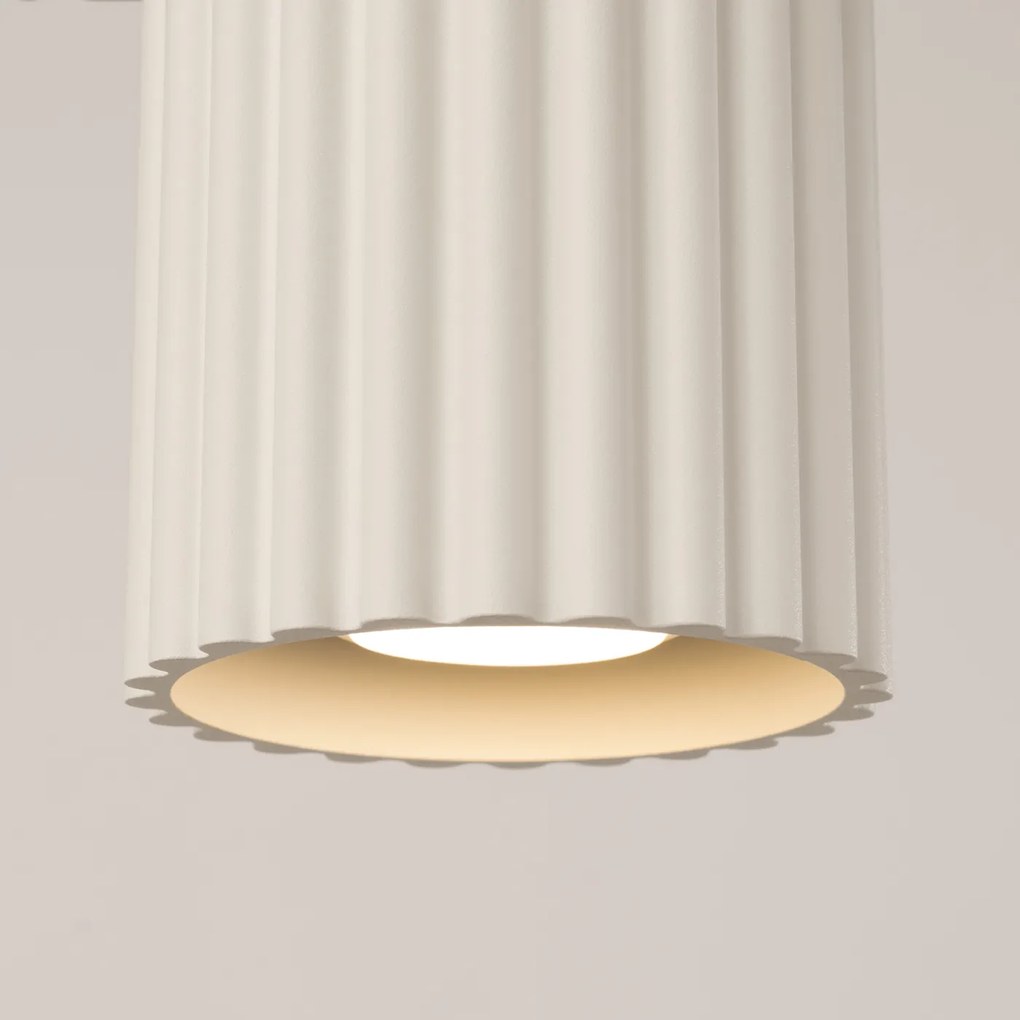 Stropné svietidlo Aura, 1x béžové hliníkové tienidlo, (10 cm)