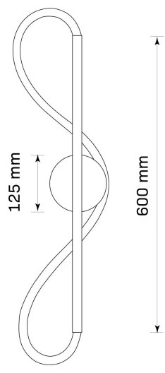 LED nástenné svietidlo EMMA LED/19W/230V zlaté